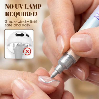💞Stylo à ongles à double embout🖌️Séchage rapide, sans lampe UV. Embout fin et pinceau. 12 ou 24 couleurs éclatantes💅