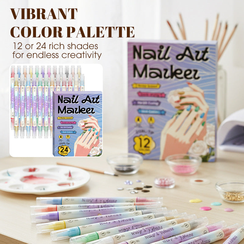✨ Marqueurs nail art double embout – Set de stylos