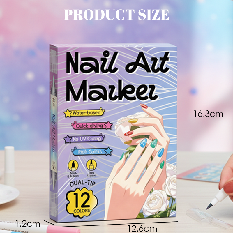 ✨ Marqueurs nail art double embout – Set de stylos