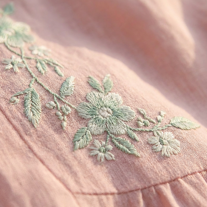 ✨ 2026 Nouveauté | Robe Midi Brodée Décontractée | Chic Quotidien 🌸