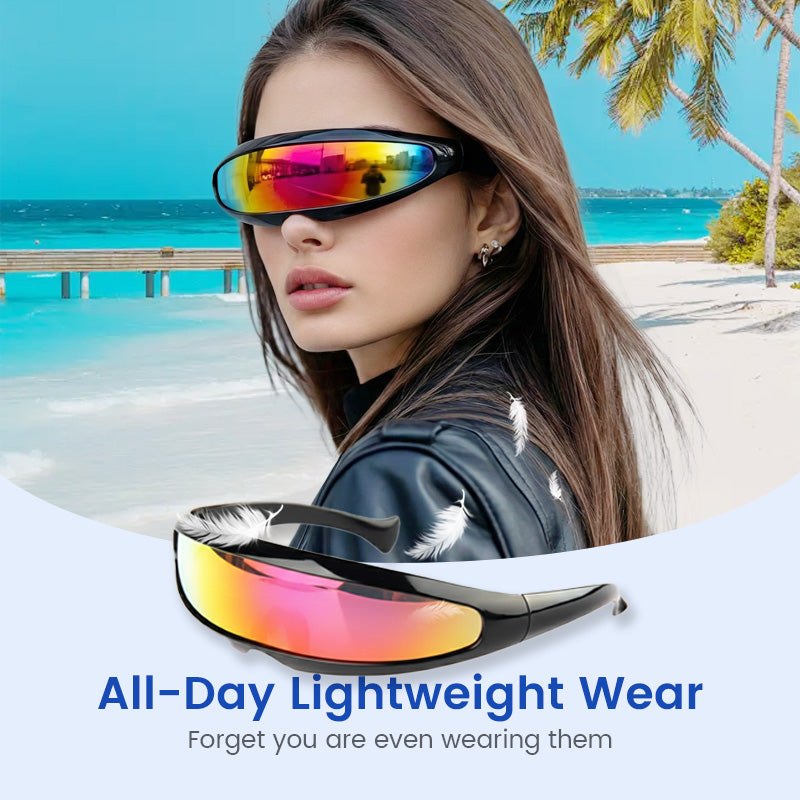 🕶️ 50% DE RÉDUCTION ! 😎 Lunettes de Soleil Légères et Futuristes avec Écran Protecteur – Confort Ultime, Protection UV 400 & Design Unique ✨