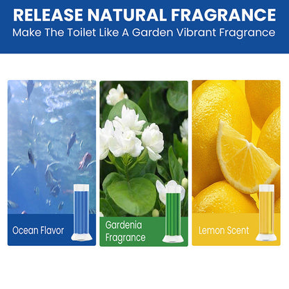 Tampon gel toilette 42 fleurs – Lot de 3 | 6 parfums frais | Nettoyant longue durée désodorisant pour salle de bain
