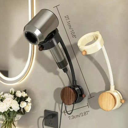 Support Ventouse pour Sèche-Cheveux avec Organisateur de Câble