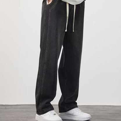 💎  Jeans Droits Amples pour Hommes – Coupe Décontractée, Tissu Respirant & Style Polyvalent 👖