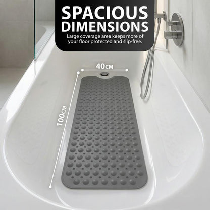 💎 50% DE RÉDUCTION ! 💎 Tapis de Baignoire Antidérapant 100×40 cm – Ventouses Ultra-Fixantes, Drainage Rapide & 7 Couleurs Disponibles 🛁🌈