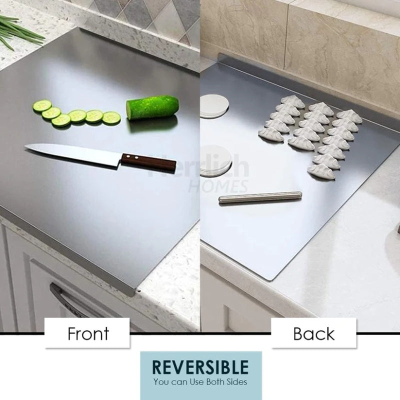 Planche à Découper en Acier Inoxydable pour Plan de Travail