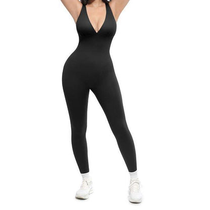 Combinaison V-Neck ultra-stretch pour fitness & yoga