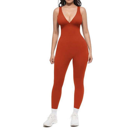 Combinaison V-Neck ultra-stretch pour fitness & yoga