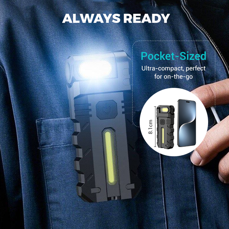 💎 50% DE RÉDUCTION ! 💎 Lampe de Travail LED à Tête Pivotante 180° – Double Faisceau, Base Magnétique & Recharge USB-C 🔦🔋