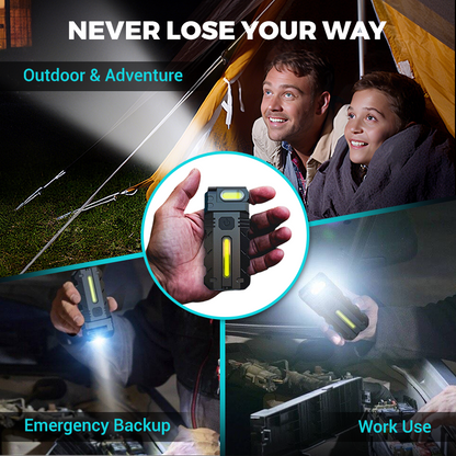 💎 50% DE RÉDUCTION ! 💎 Lampe de Travail LED à Tête Pivotante 180° – Double Faisceau, Base Magnétique & Recharge USB-C 🔦🔋