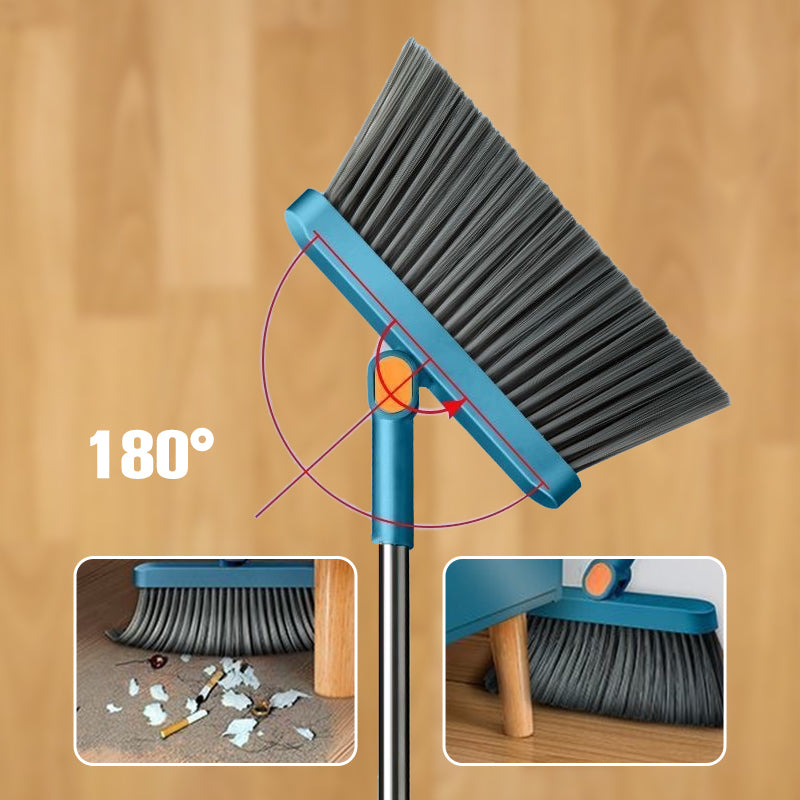 Ensemble pelle et balayette avec brosse pivotante à 180°