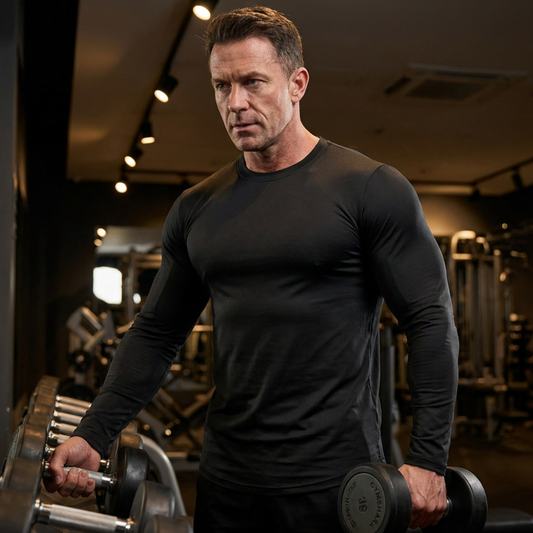 👕 60% DE RÉDUCTION ! 💪 T-Shirts Athlétiques à Manches Longues & Séchage Rapide pour Hommes – Respirant, Anti-Transpiration & Confortable 🏃