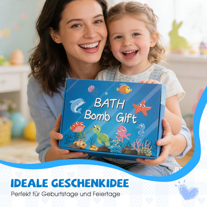 🛁 50 % DE RÉDUCTION | 🌊 Bombes de bain thème océan | 60 g x 12, pour un bain moussant et une idée cadeau amusante ✨