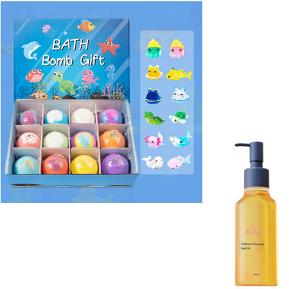 🛁 50 % DE RÉDUCTION | 🌊 Bombes de bain thème océan | 60 g x 12, pour un bain moussant et une idée cadeau amusante ✨