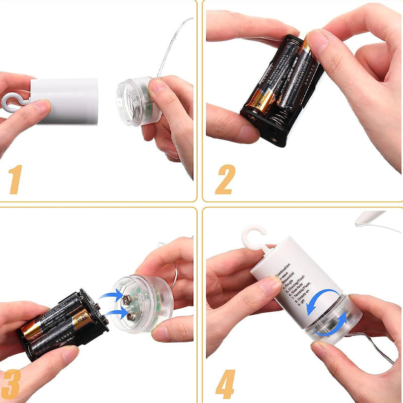 💎 50% DE RÉDUCTION ! 💎 Guirlande LED Noël en Fil de Cuivre – 8 Modes, Télécommande & Minuterie Automatique ✨🎄