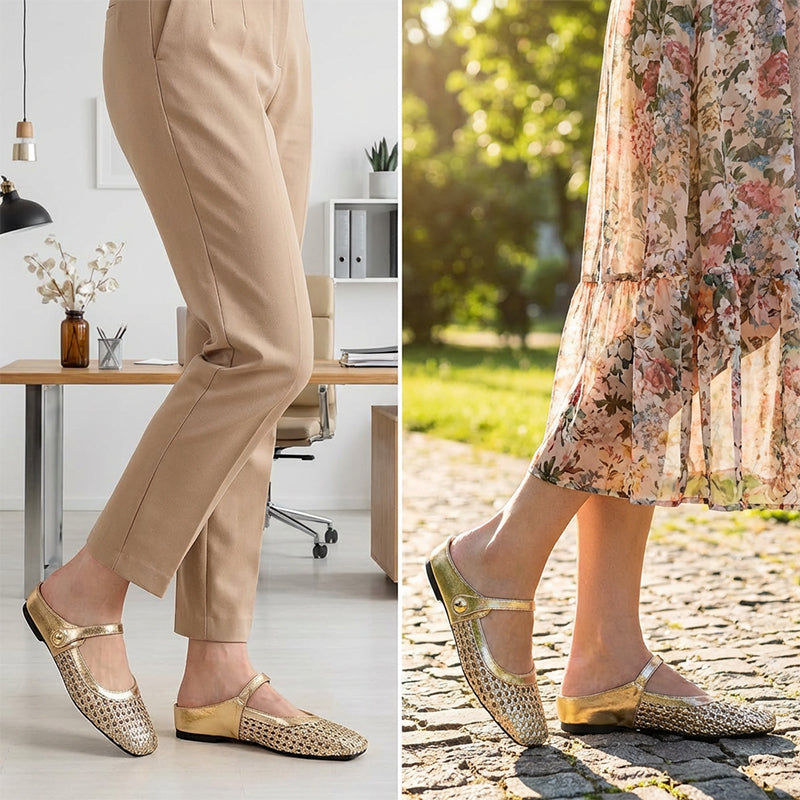 👡 60% DE RÉDUCTION! ✨ Mules Mary Jane à Bout Carré Tissées – Tendance, Confortables & Faciles à Enfiler 🌸