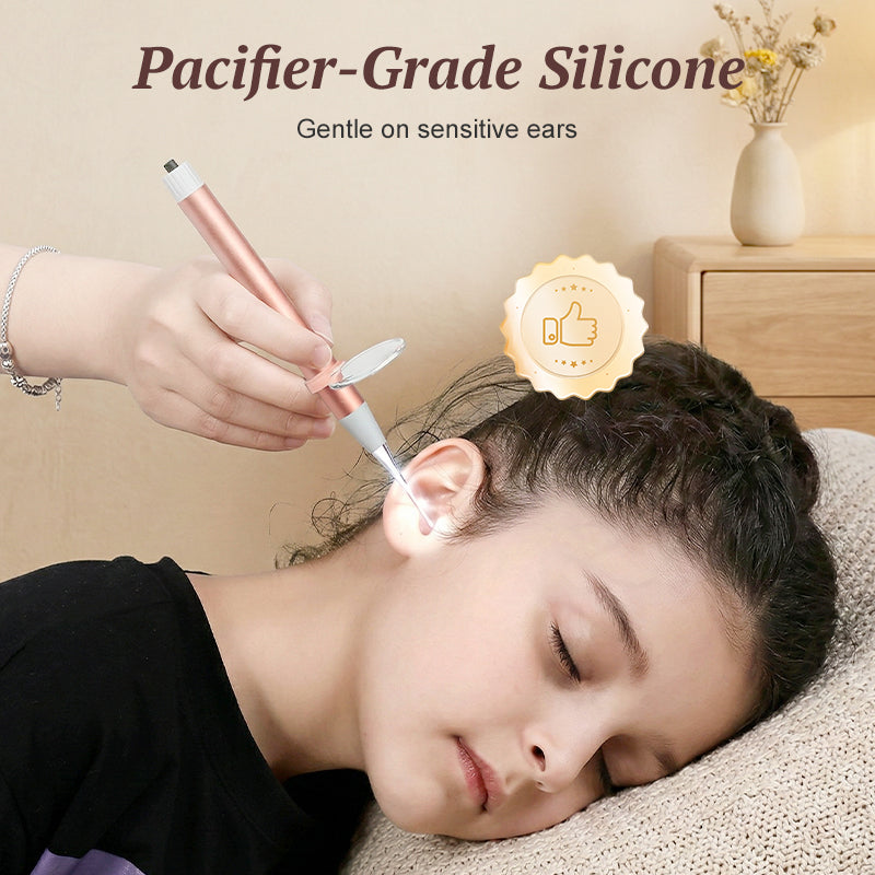 Kit cure-oreille et pince lumineux avec loupe