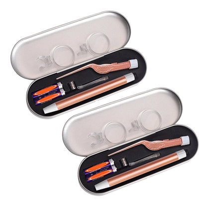 Kit cure-oreille et pince lumineux avec loupe