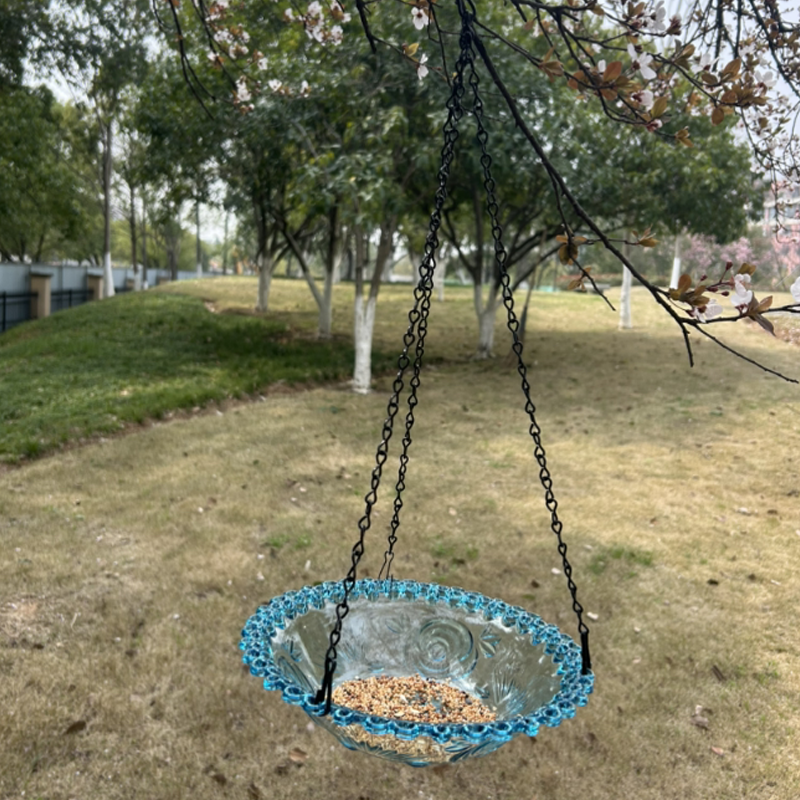 🐦Mangeoire & Bain d'Oiseaux Suspendu Style Vintage – Design Élégant, Facile à Accrocher & Jardin Accueillant