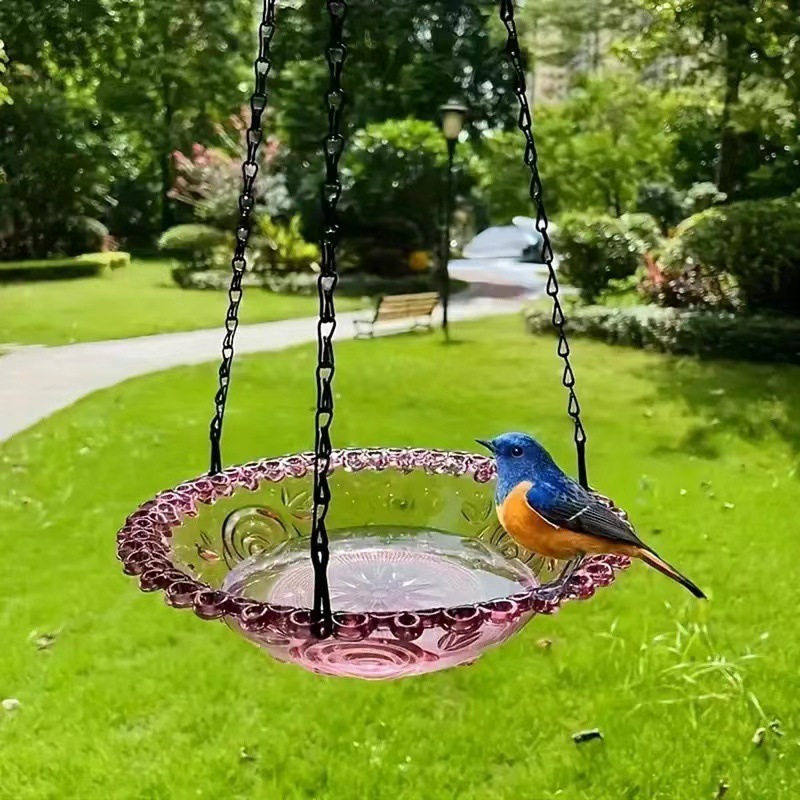 🐦Mangeoire & Bain d'Oiseaux Suspendu Style Vintage – Design Élégant, Facile à Accrocher & Jardin Accueillant