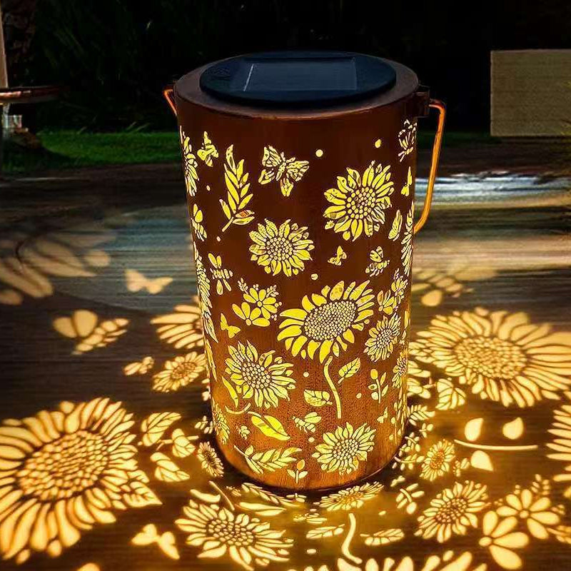 🔥 Lanterne solaire suspendue avec motif ombre et design creux