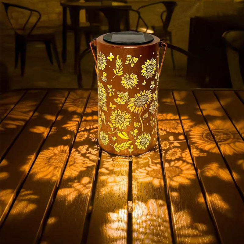 🔥 Lanterne solaire suspendue avec motif ombre et design creux