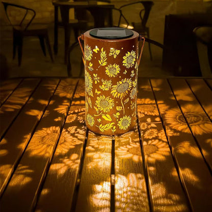 🔥 Lanterne solaire suspendue avec motif ombre et design creux