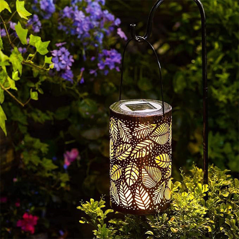 🔥 Lanterne solaire suspendue avec motif ombre et design creux