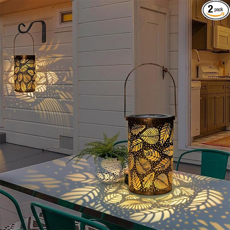🔥 Lanterne solaire suspendue avec motif ombre et design creux
