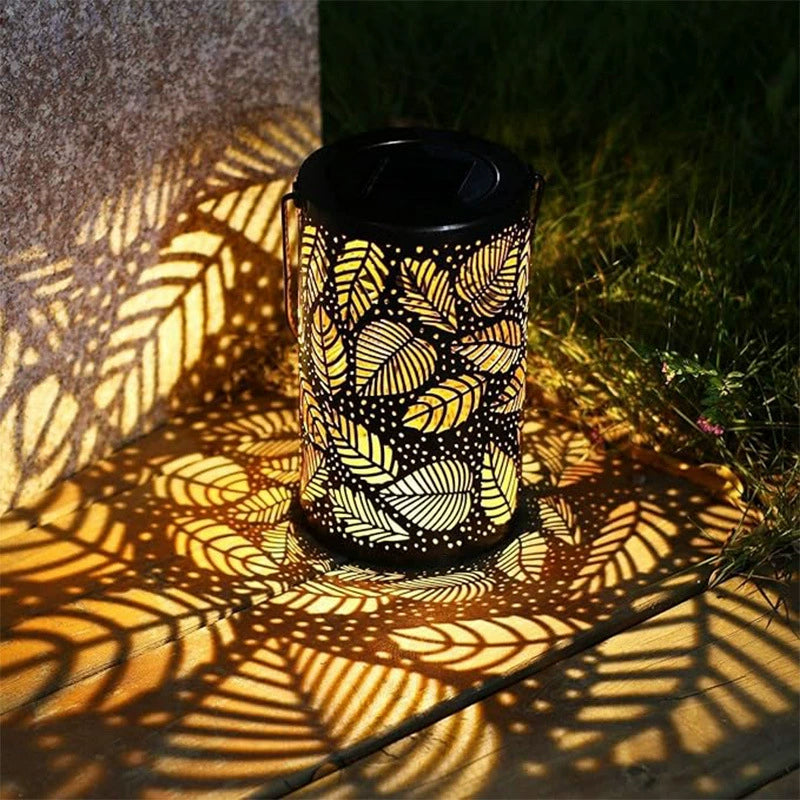 🔥 Lanterne solaire suspendue avec motif ombre et design creux