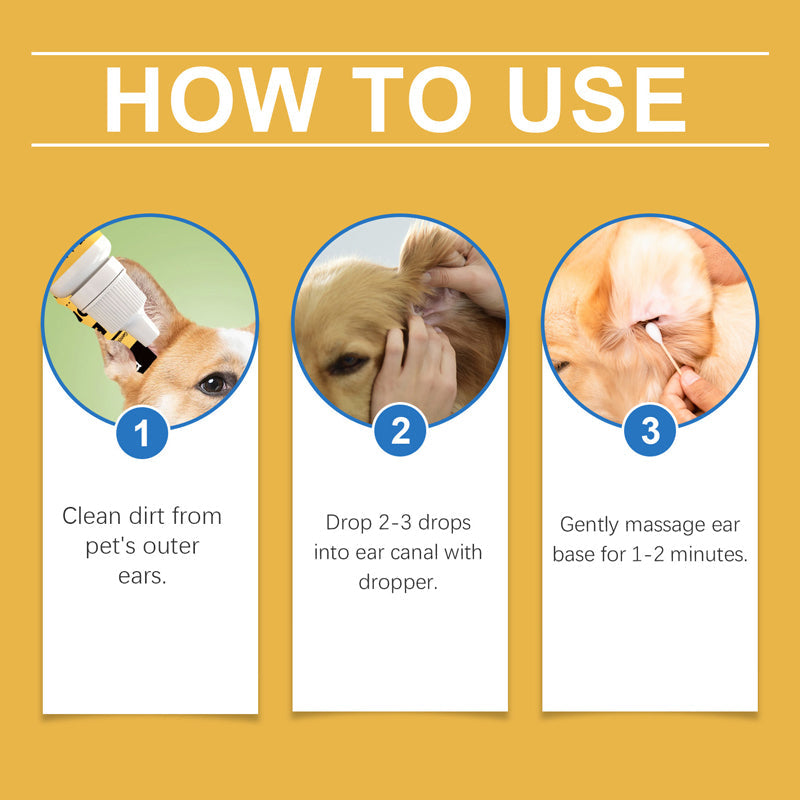 Gentle Pet Ear Drops for Itch Relief & Cleaning