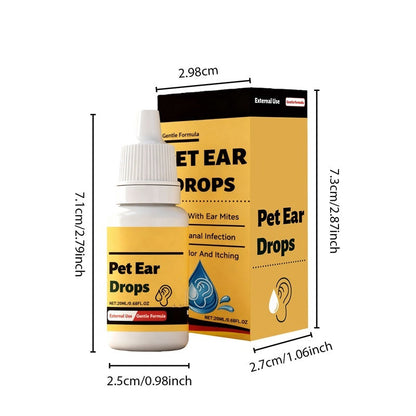 Gentle Pet Ear Drops for Itch Relief & Cleaning