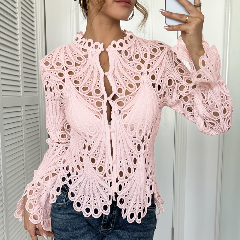 💐50% DE RÉDUCTION ! Haut Dentelle Élégant – Parfait pour Bureau & Sorties 💃🥂【Offre Spéciale】