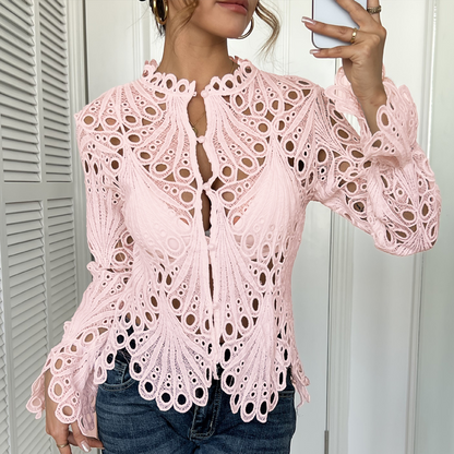 💐50% DE RÉDUCTION ! Haut Dentelle Élégant – Parfait pour Bureau & Sorties 💃🥂【Offre Spéciale】