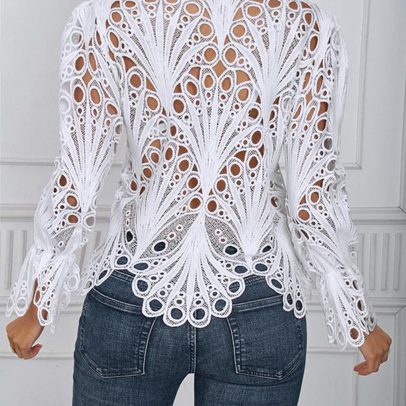 💐50% DE RÉDUCTION ! Haut Dentelle Élégant – Parfait pour Bureau & Sorties 💃🥂【Offre Spéciale】
