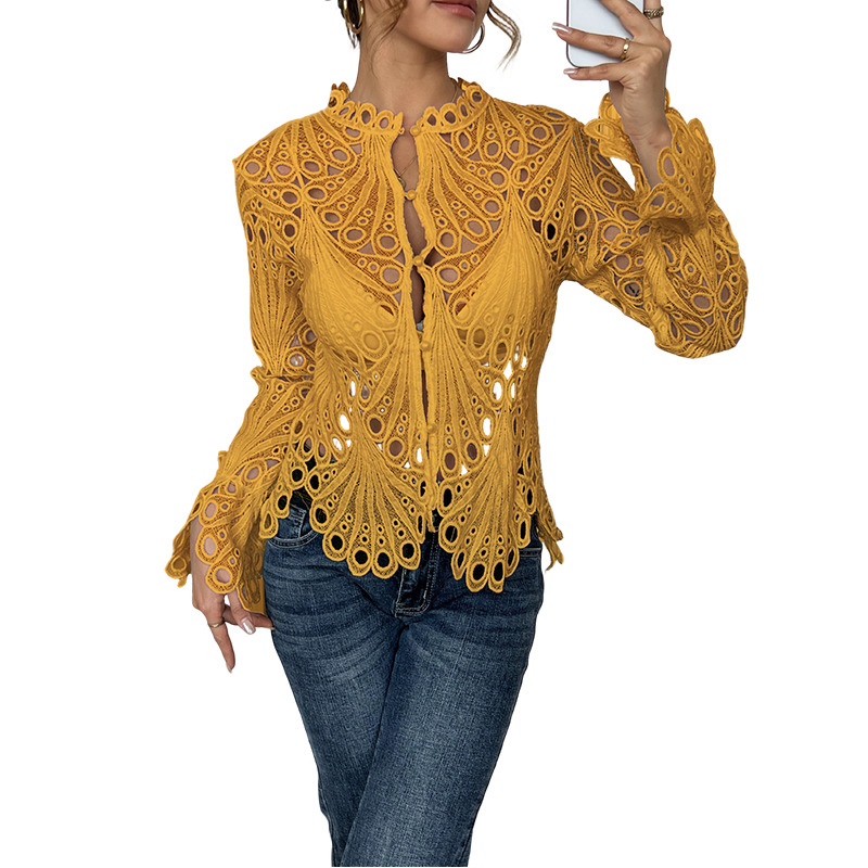 💐50% DE RÉDUCTION ! Haut Dentelle Élégant – Parfait pour Bureau & Sorties 💃🥂【Offre Spéciale】
