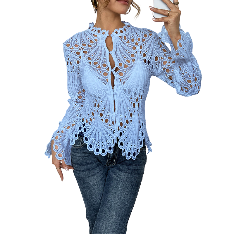 💐50% DE RÉDUCTION ! Haut Dentelle Élégant – Parfait pour Bureau & Sorties 💃🥂【Offre Spéciale】