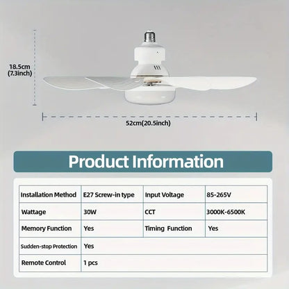 💨 50 % de réduction ! 💡 Ventilateur suspendu portable 2-en-1 avec télécommande — Idéal pour la chambre, le bureau et les voyages 🏠