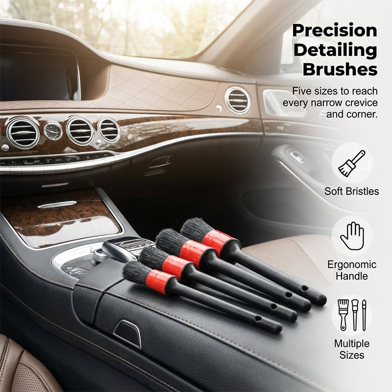 Kit professionnel de brosses et de nettoyage pour l’automobile