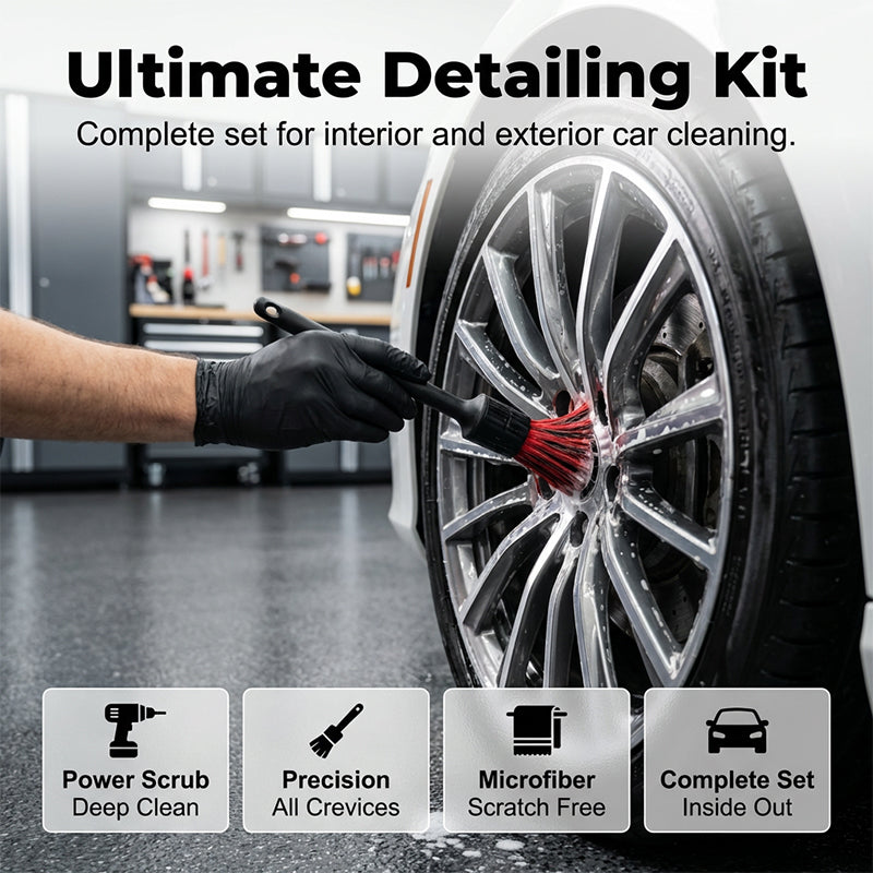 Kit professionnel de brosses et de nettoyage pour l’automobile