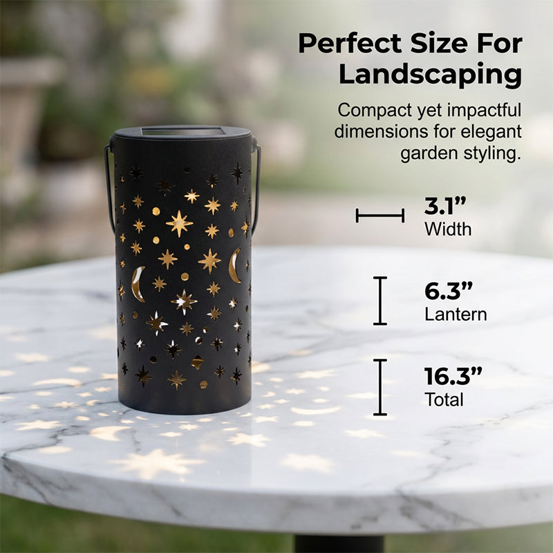 Lampes solaires pour jardin avec projection étoiles et lune