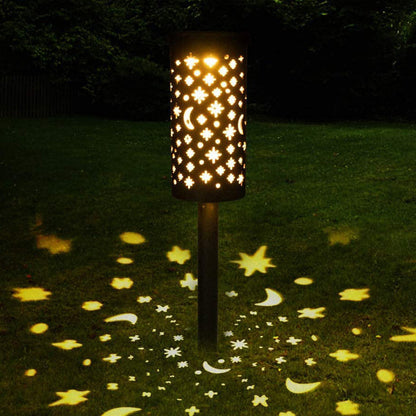 Lampes solaires pour jardin avec projection étoiles et lune