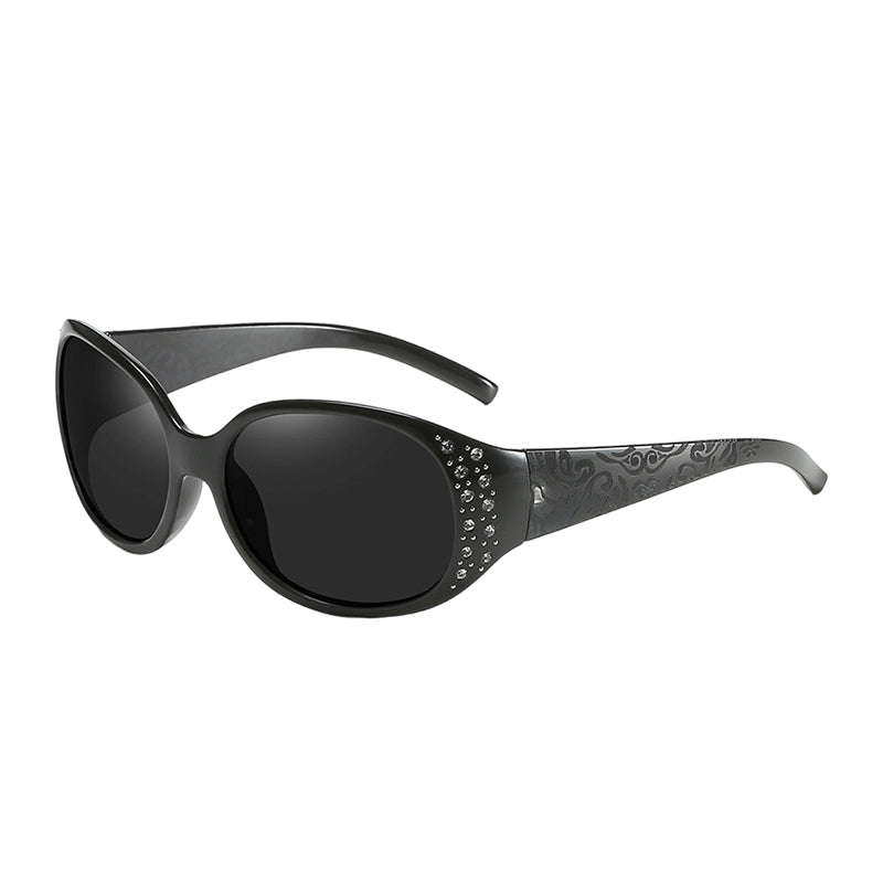 Lunettes de Soleil Polarisées Femme avec Accents en Strass