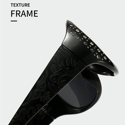 Lunettes de Soleil Polarisées Femme avec Accents en Strass