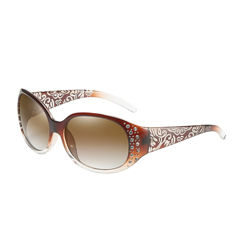 Lunettes de Soleil Polarisées Femme avec Accents en Strass