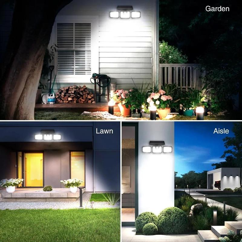💡 60% DE RÉDUCTION! ☀️ Applique Murale Solaire à 3 Têtes avec Capteur – Éclairage Automatique, Étanche & Idéale Pour Jardin, Entrée & Garage 🏠