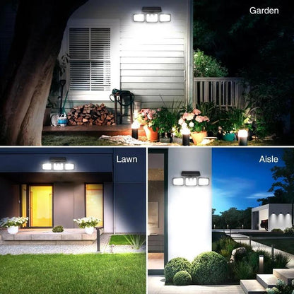 💡 60% DE RÉDUCTION! ☀️ Applique Murale Solaire à 3 Têtes avec Capteur – Éclairage Automatique, Étanche & Idéale Pour Jardin, Entrée & Garage 🏠