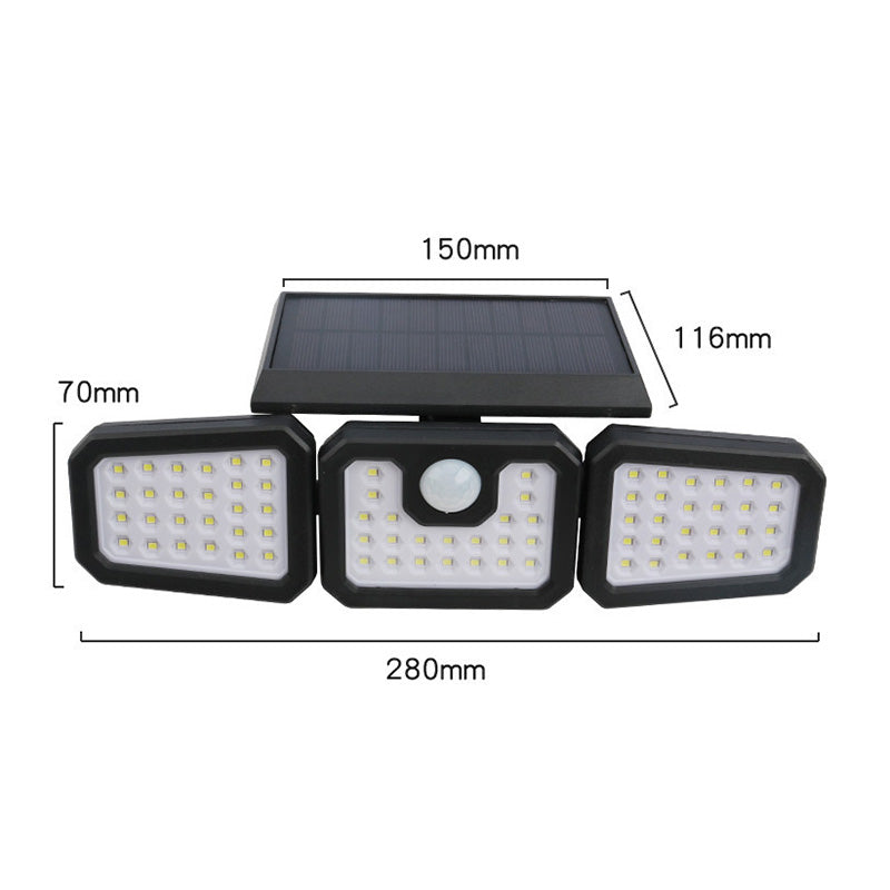 💡 60% DE RÉDUCTION! ☀️ Applique Murale Solaire à 3 Têtes avec Capteur – Éclairage Automatique, Étanche & Idéale Pour Jardin, Entrée & Garage 🏠