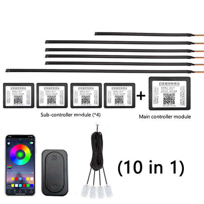🌞 Soldes de printemps – 50 % de réduction ! 🔥 Kit d’éclairage d’ambiance RGB pour voiture avec application | Bandes LED dynamiques pour joints intérieurs | Sync musicale & multi-zones