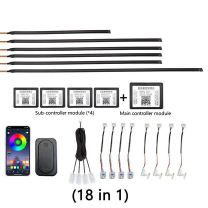 🌞 Soldes de printemps – 50 % de réduction ! 🔥 Kit d’éclairage d’ambiance RGB pour voiture avec application | Bandes LED dynamiques pour joints intérieurs | Sync musicale & multi-zones